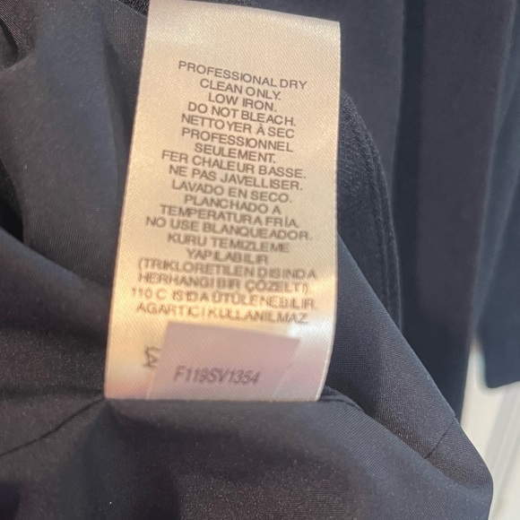 Tibi Navy Savannah Tie Neck Dress Size 4 missing metal clips - Picture 13 of 14